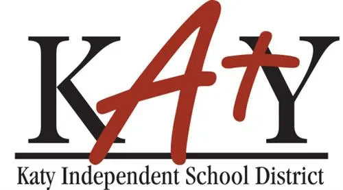 Logo of Katy Independent School District with 'Katy' in red and black text.